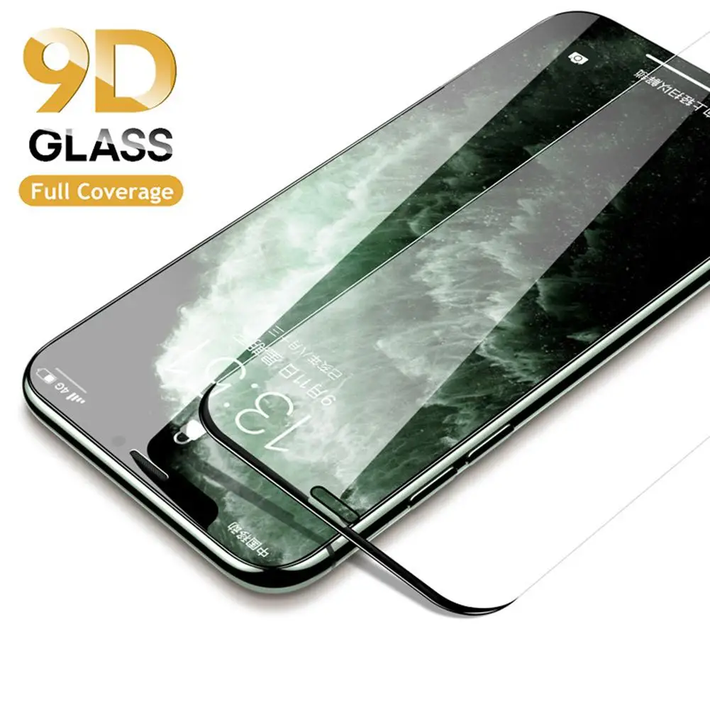 9D без рамки полное покрытие защитное стекло для iPhone 11 Pro X XR XS Max закаленное Защита