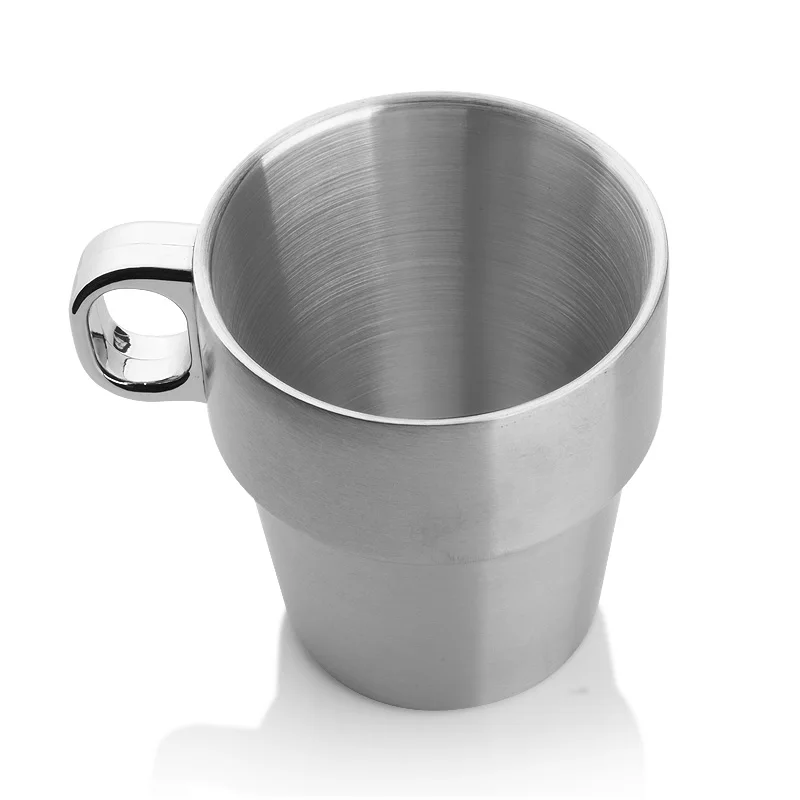 

Outdoor Travel Drinkware 300 Ml Double Layer Stainless Steel Water Tea Stackable Tower Gargle Coffee Mugs Cup 2pcs/lot