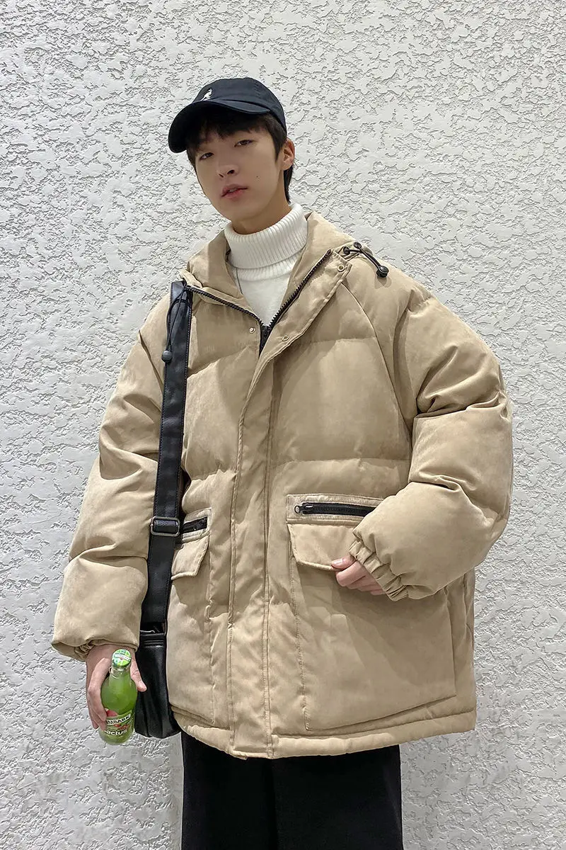 

Men's cotton-padded clothes 2020 Autumn winter new slim and thickened hooded cotton-padded clothes casual youth men's wear