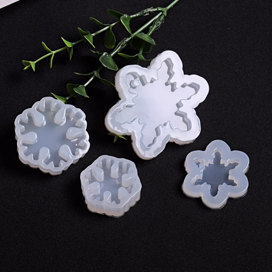 Рождественские украшения елка и снеговик форма снежинки эпоксидная смола