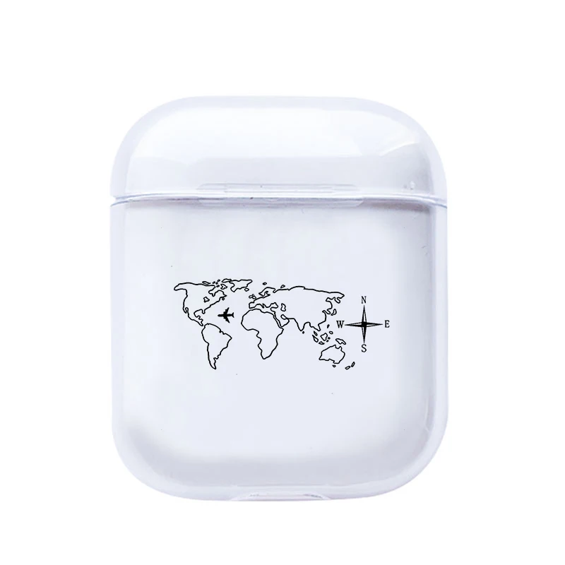 I200943 Роскошные аксессуары для карт чехол для Airpods 1 2 прозрачная Bluetooth гарнитура наушники дорожный прозрачный мягкий чехол s силиконовый чехол - Цвет: I200943