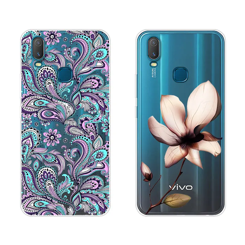 

Funda Coque For VIVO Y11 2019 Case Soft Cover Transparent Silicone Ultra Thin Protective Cases Colorful Pattern Cartoon