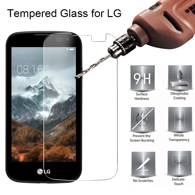 Закаленное стекло 9H HD для LG K3 K5 2016 закаленное экрана K7 2017 жесткая Передняя пленка