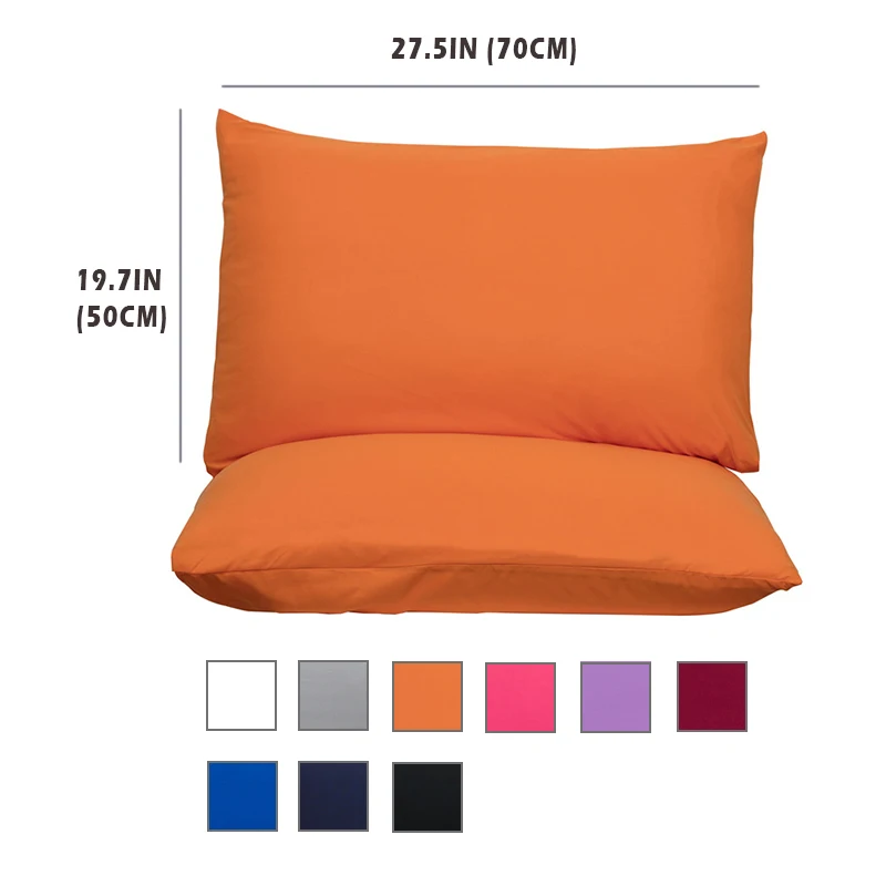 

Двухсторонняя однотонная Водонепроницаемая одинарная подушка, чехол 50*70 см из полиэстера, домашняя белая розовая подушка, постельное белье...