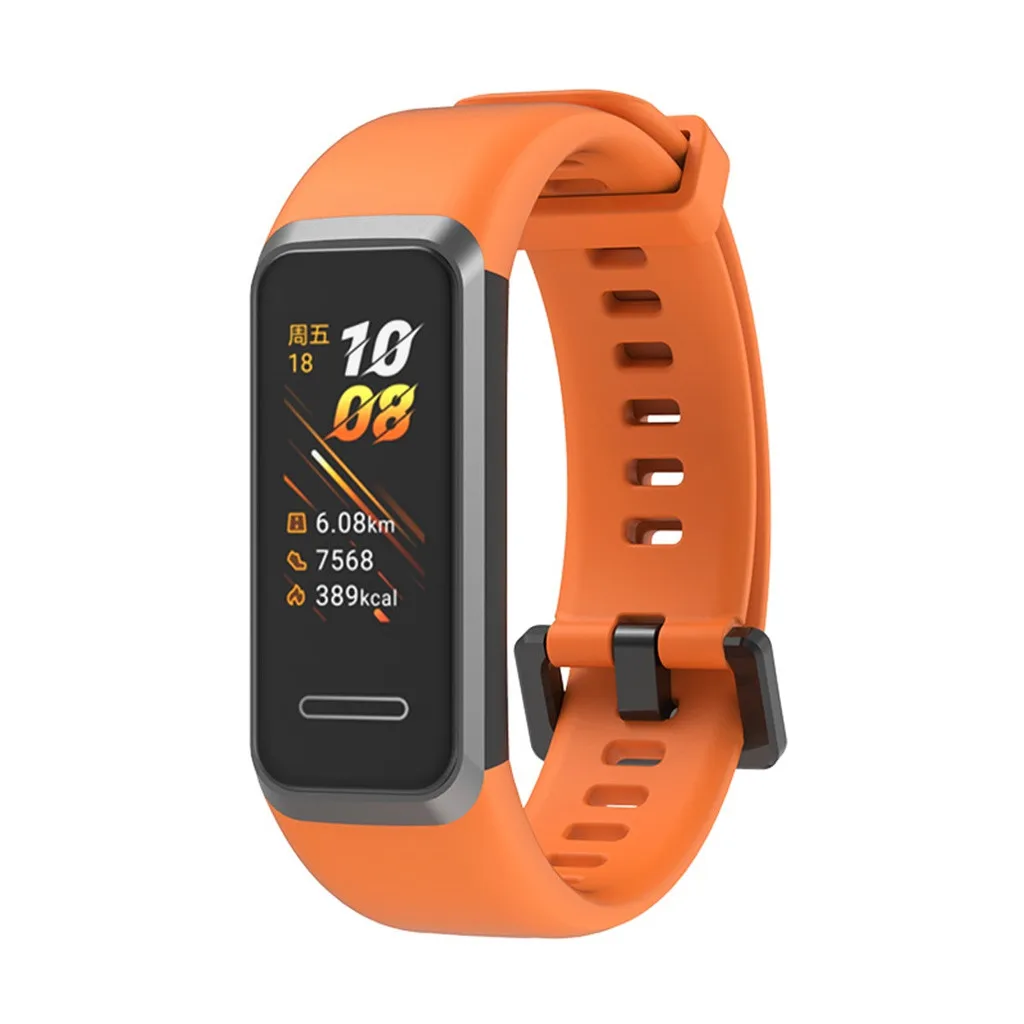 

For Huawei Band 4 Silicone Strap Solid Color Bracelet Watchbands Smart Watches Bands band4