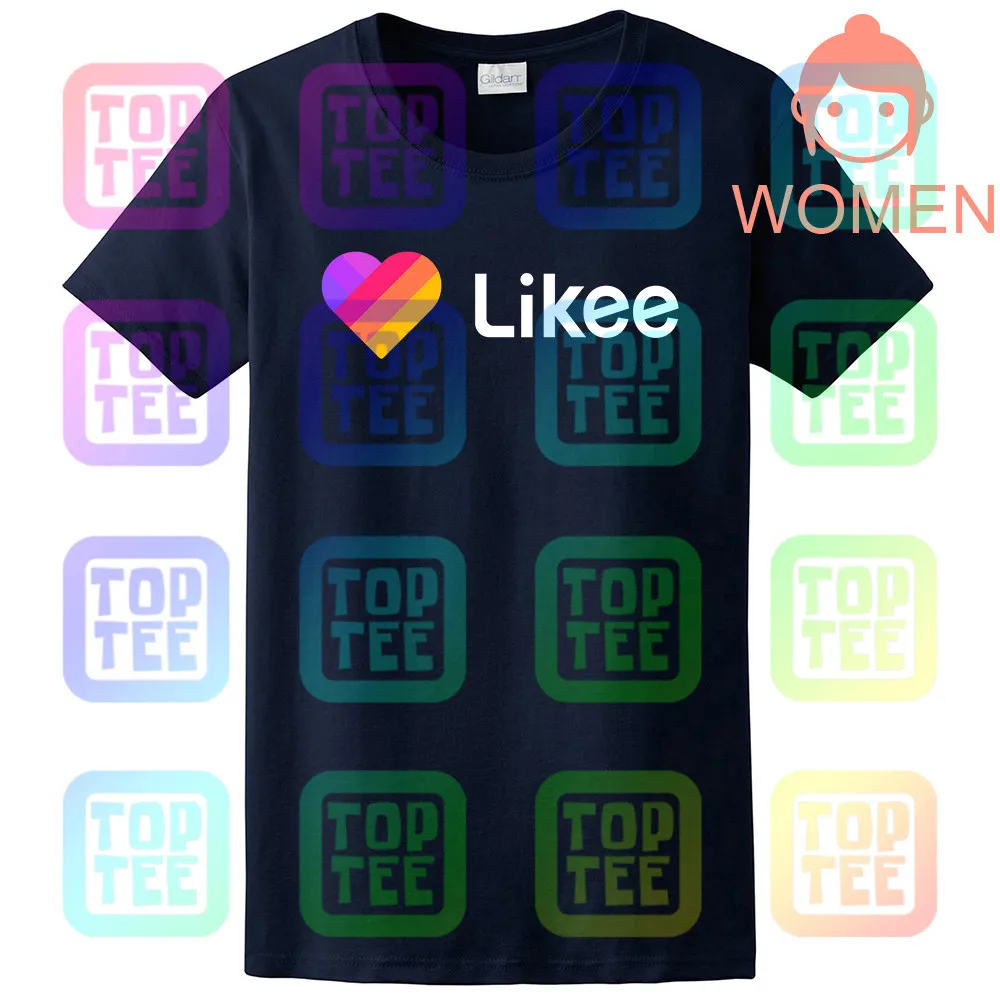 Women Navy Likee футболка для приложения likee hear футболка забавная футболка с капюшоном - Цвет: Women Navy