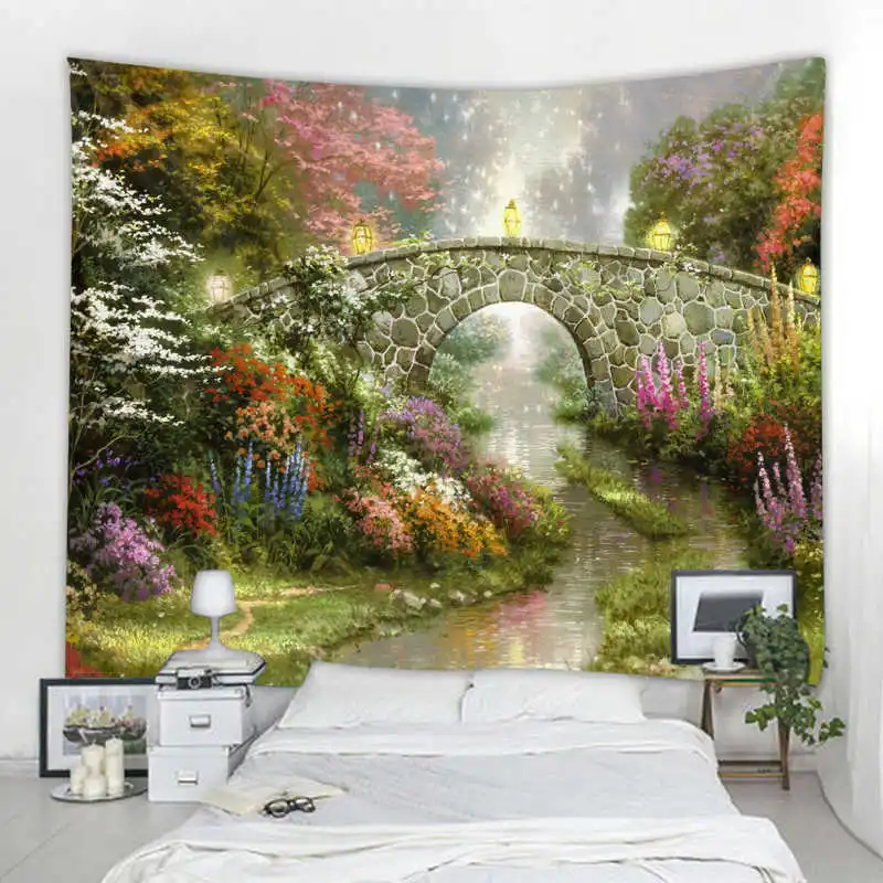 

tale Fairy world Tapestry Wall Hanging Witchcraft Wall Tapestry Hippie Wall Carpets Dorm Decor Psychedelic Tapestry