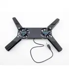 Охлаждающая подставка для ноутбука, складной вентилятор с двумя USB-портами, удобный портативный кулер для ноутбука, аксессуары для ноутбука