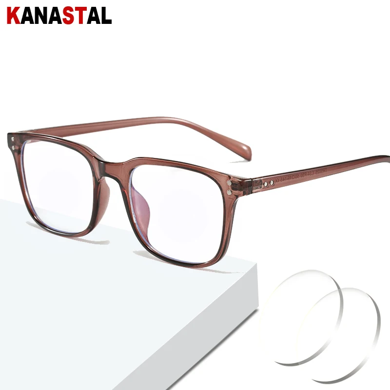 

Women Anti-Blu-ray Glasses Retro TR90 Square Frame Men Computer Eyeglass Prescription Optical Eyewear Hyperopia Myopia 1.56 Lens