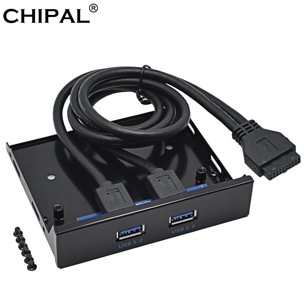 CHIPAL 20Pin 2 Порты USB 3 0 спереди Панель кронштейн USB3.0 концентратор 20 контактный