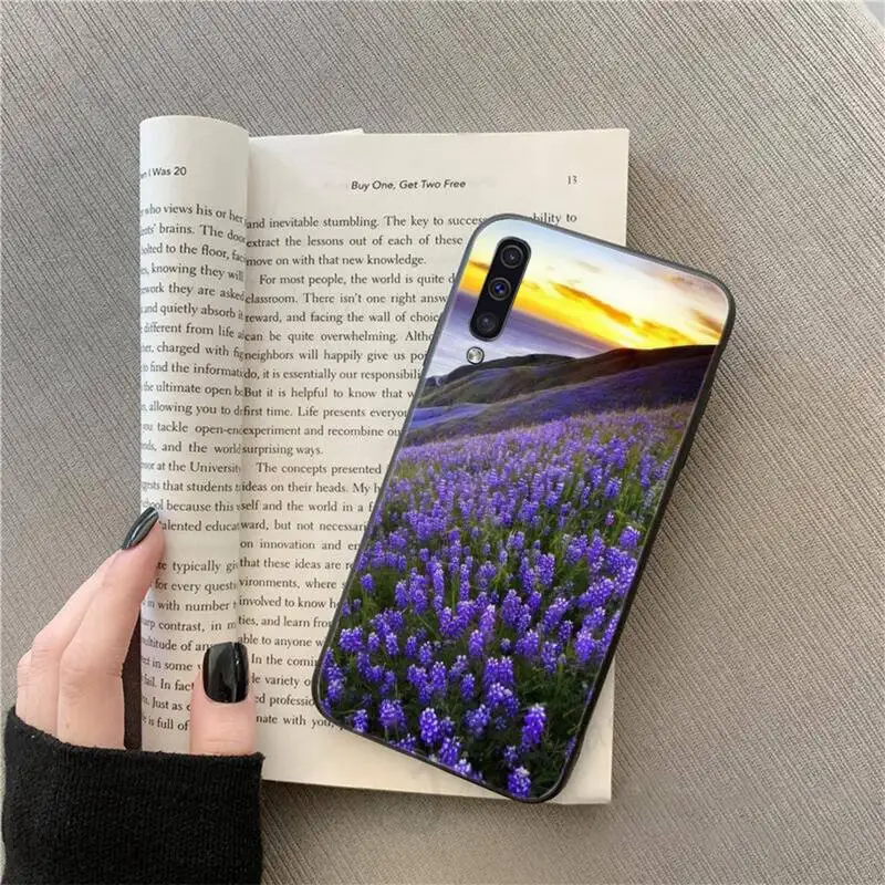 

Romantic lavender Purple flowers Phone Case For Samsung galaxy S 9 10 20 A 10 21 30 31 40 50 51 71 s note 20 j 4 2018 plus