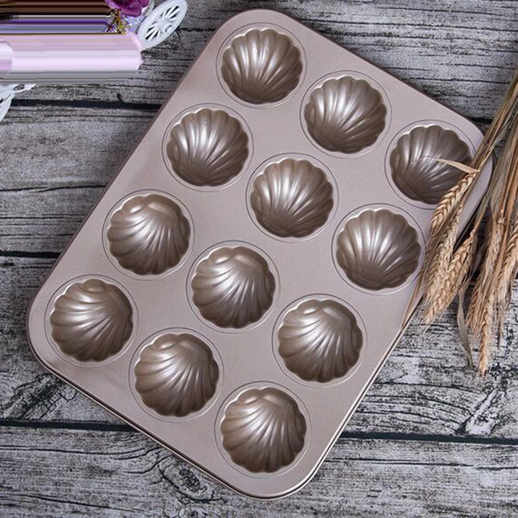 12 полости углеродистая сталь домашнее печенье с мадленом антипригарное лист для