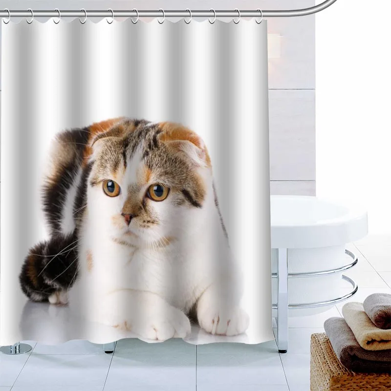 Современная шотландская Складная занавеска для душа декоративная