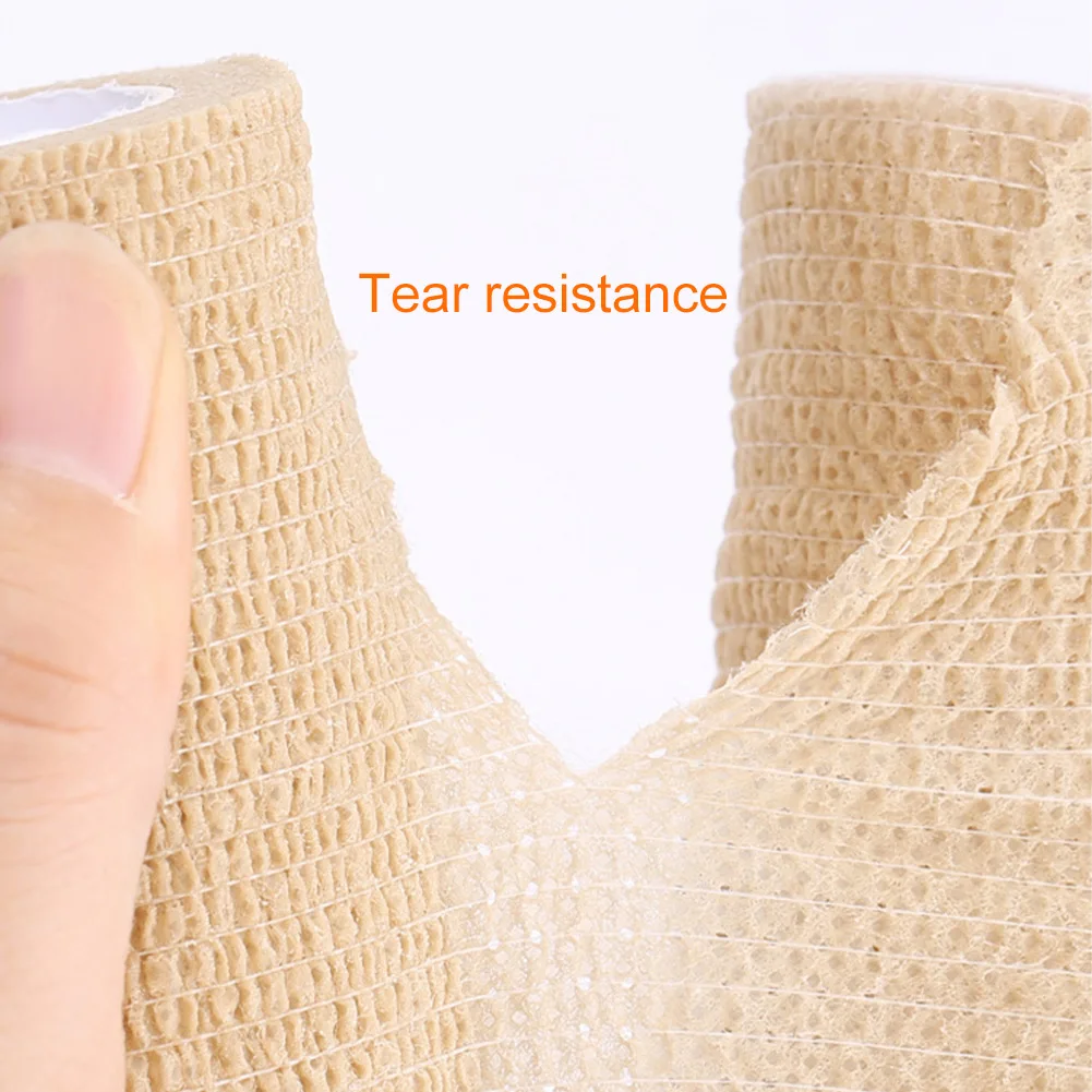 

12rolls/pack Cohesive Adhesive Bandage Swelling Non Woven Fabric Hunting Human Breathable Tape Wrist Ankle Sprains Animal