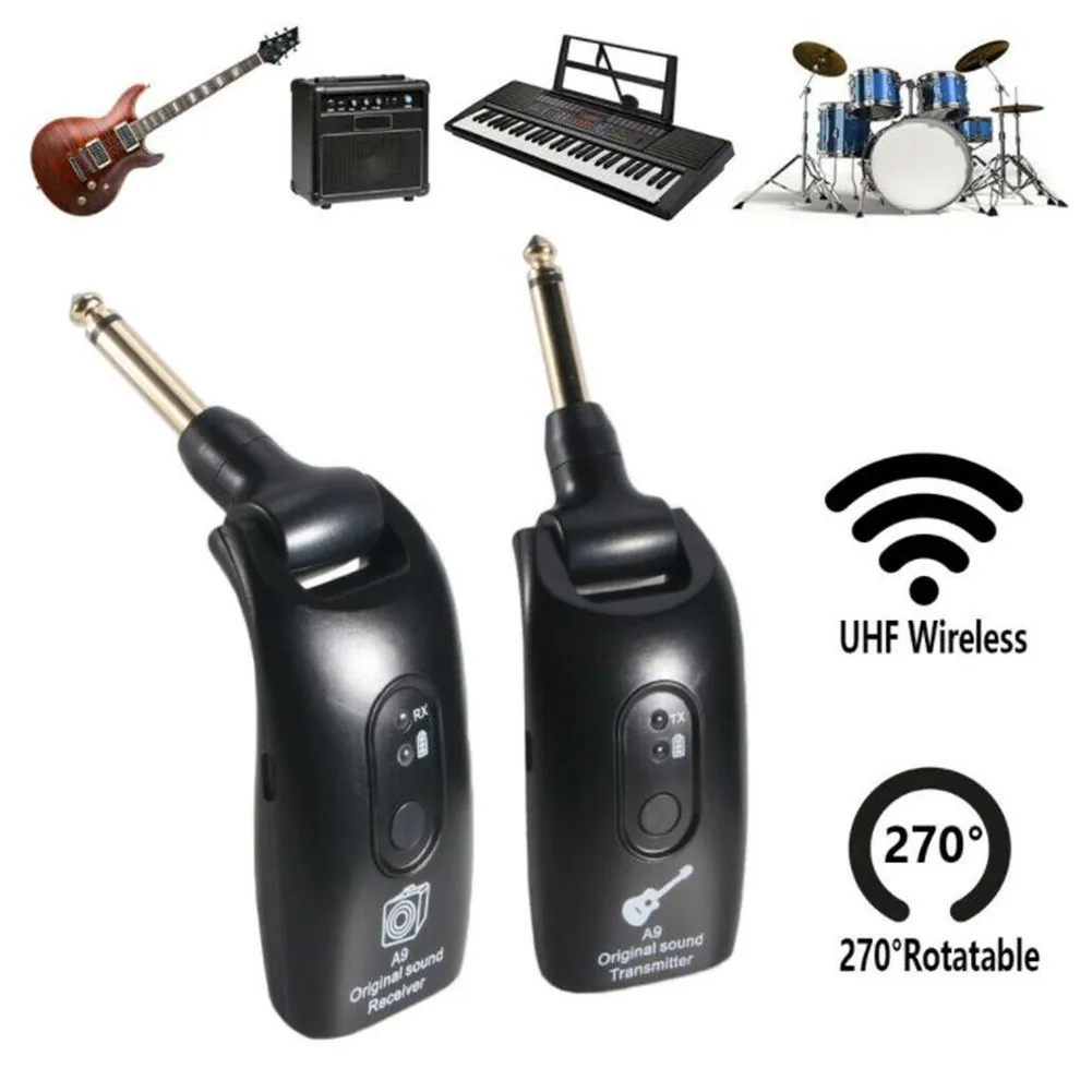 

2.4GHZ Guitar Wireless System Transmitter Receiver Built-In Rechargeable 50M Built-In Rechargeable Guitar Transmitter