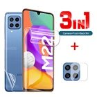 Гидрогелевая пленка 3 в 1 для защиты объектива камеры Samsung M22 M12 M32, 4G5G