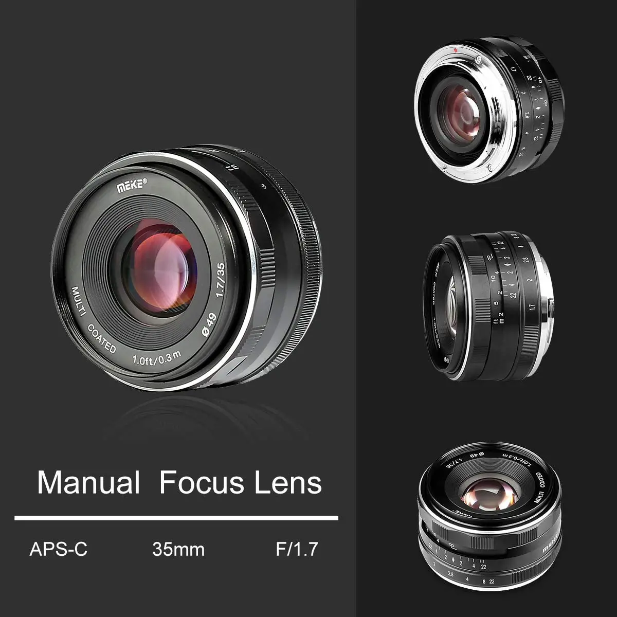 Meike MK 35 мм f1.7 ручная фокусировка объектива APS C для цифрового фотоаппарата Panasonic Lumix