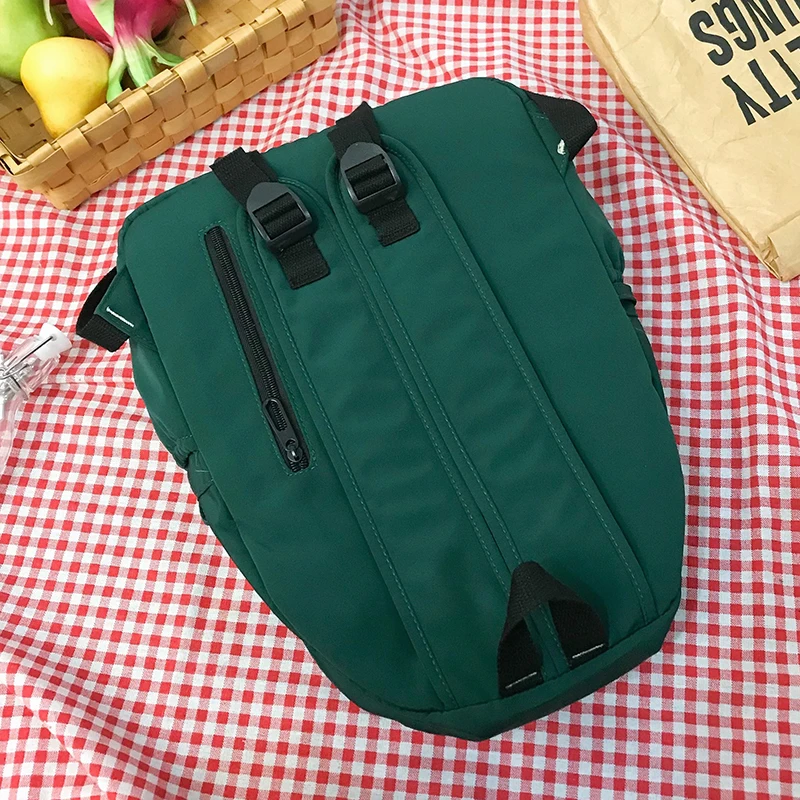 Модный рюкзак водонепроницаемый женский сумка на плечо однотонная школьная для