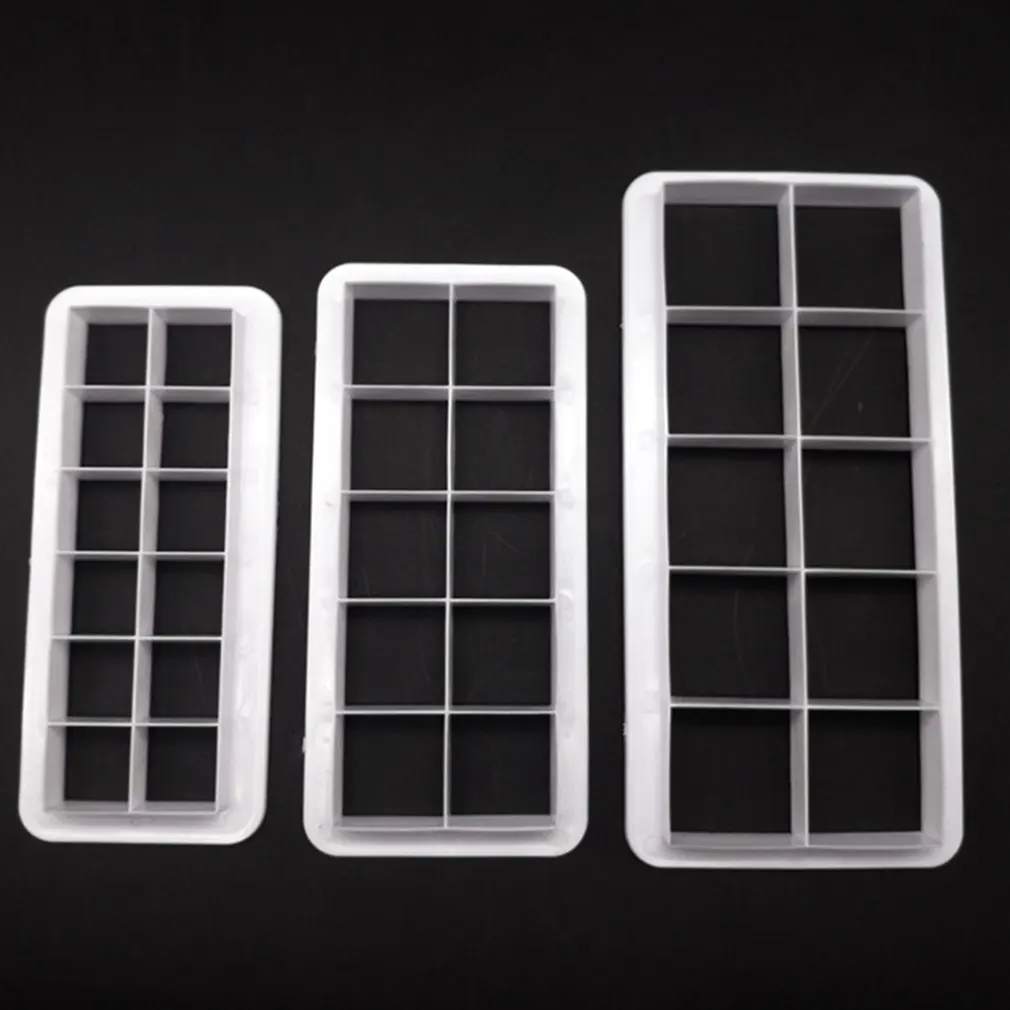 3 шт квадратные геометрические Формочки помадка для печенья формы торта формочки