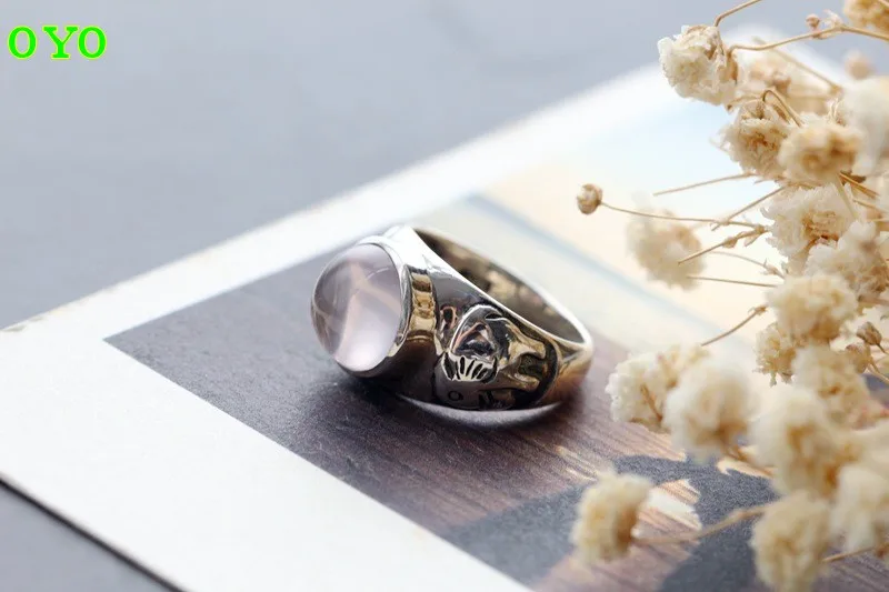 Женское кольцо из тайского серебра 100% пробы с розовым кристаллом | Украшения и