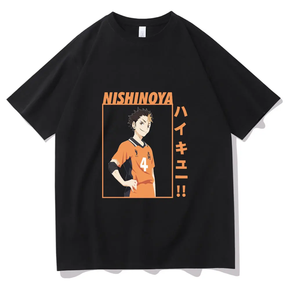 

Japan Anime Haikyuu Yu Nishinoya Patron Saint No 4 Graphics Print T Shirts Men Women Fashion Creativity Tees Mens Loose Tshirt