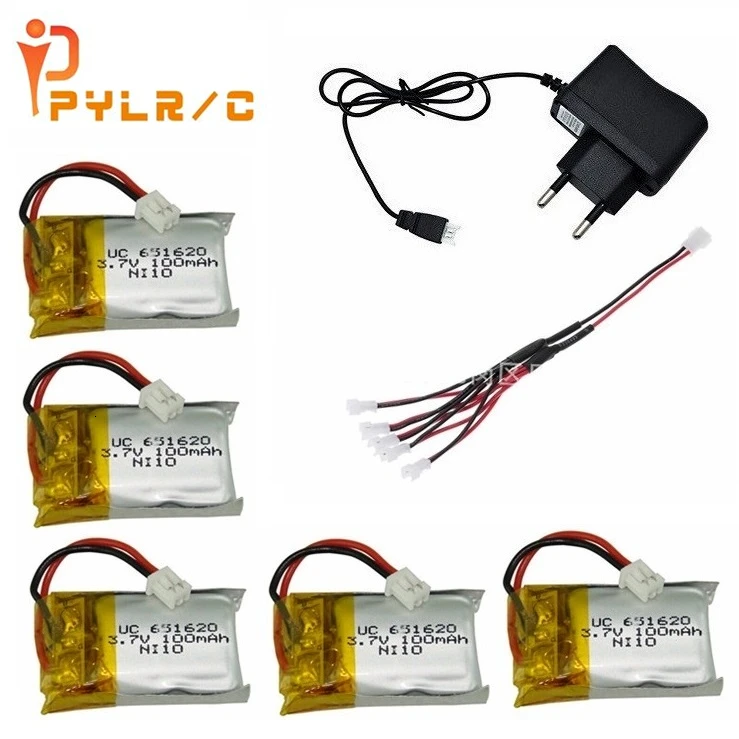 3 7 v 100mah литий полимерный Батарея Зарядное устройство для Cheerson Cx 10 10a FQ777 124 Hubsan Q4