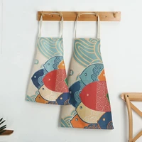 high quality household anti fouling and oil proof kitchen aprons for cooking adult bibs sleeveless cotton linen aprons
