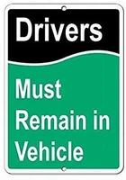 funny metal tin sign man cave garage decor 12 x 8 inches drivers must remain in vehicle parking sign warning plaque art decor f