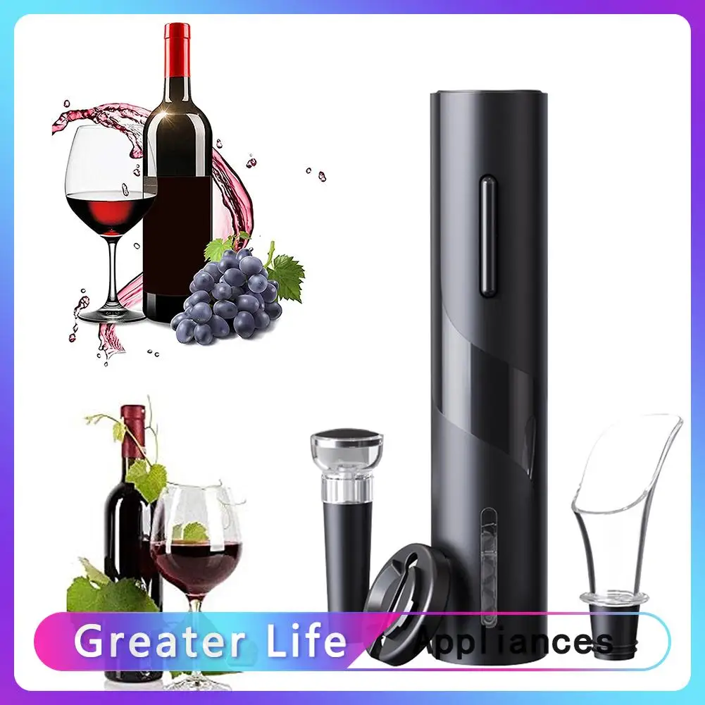 

Automatic Wine Corkscrew Bottle Opener Foil Cutter Electric Red Wine Opener Jar Opener Kitchen Accessories Gadgets Bottle Opener
