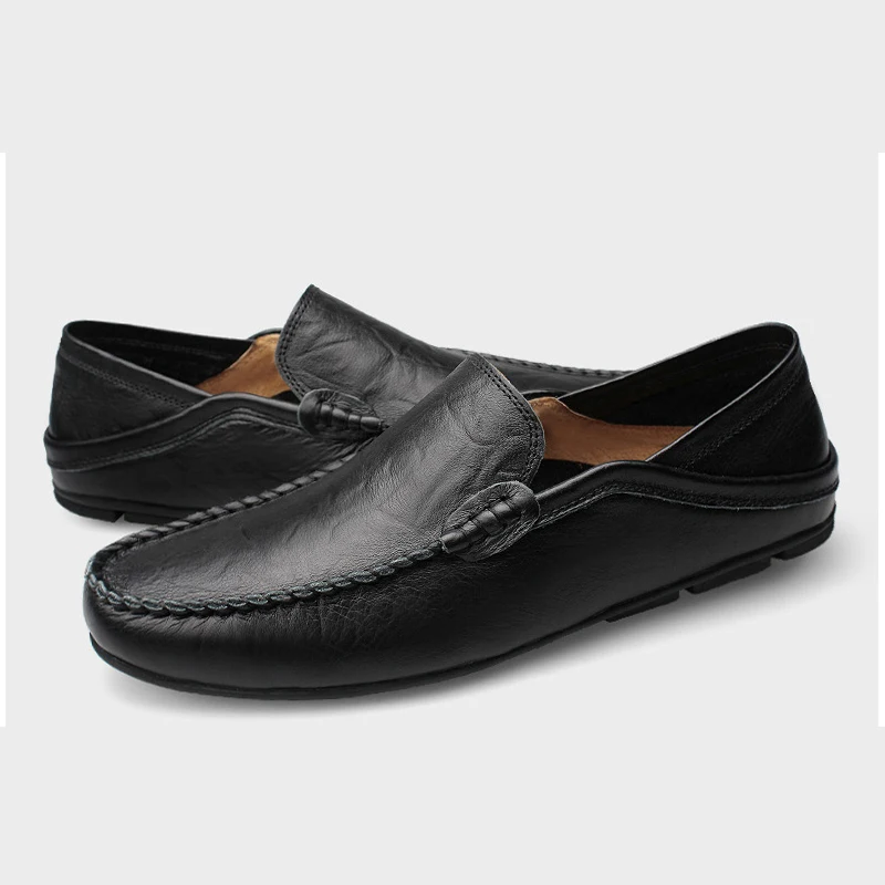 

2018 New Men Shoes Casual Men Loafers Mens Moccasins Shoes Genuine Leather Men's Flats Shoes New Moccasins Big Size