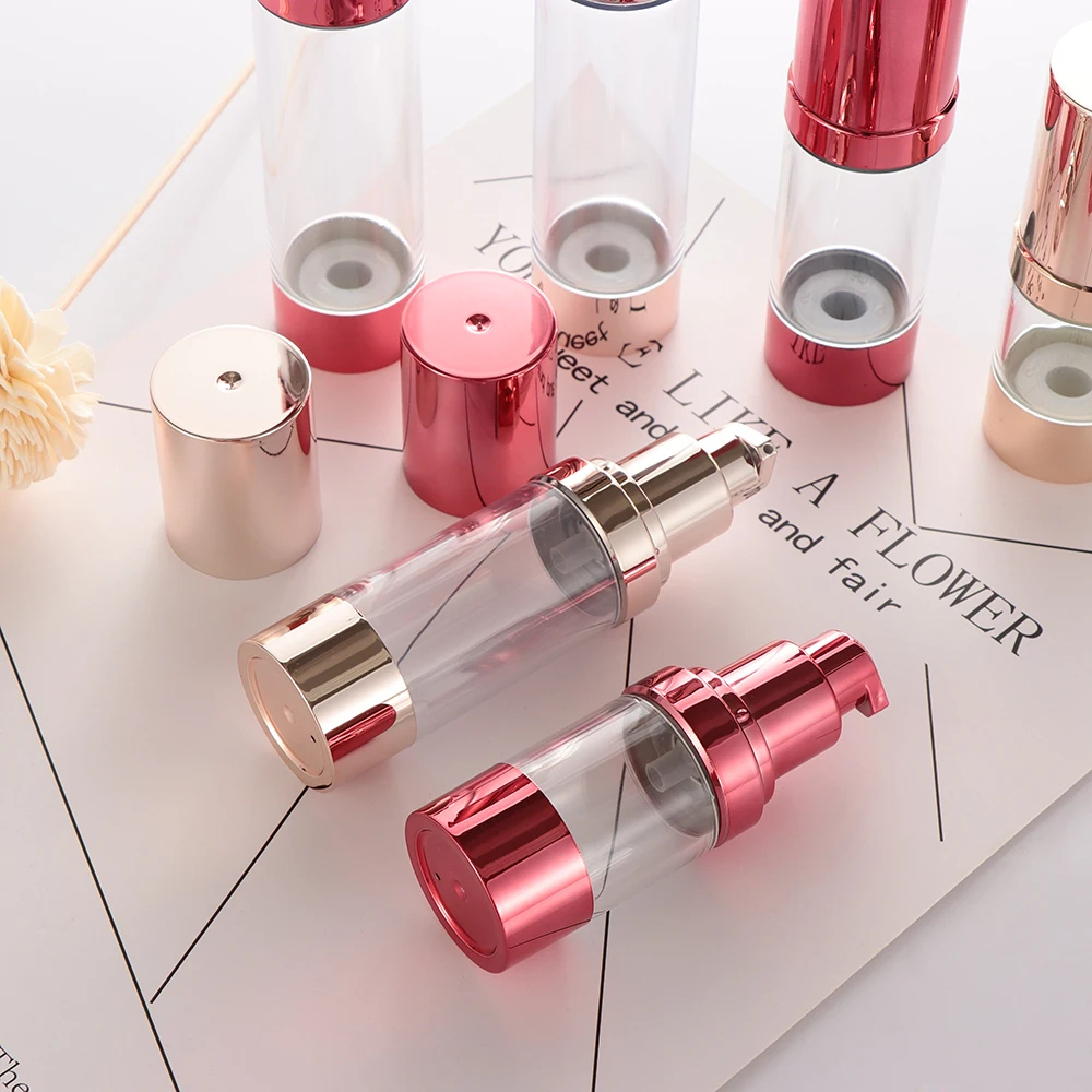 Пластиковый вакуумный дозатор для лосьона золотого и красного цвета 1 шт. насос