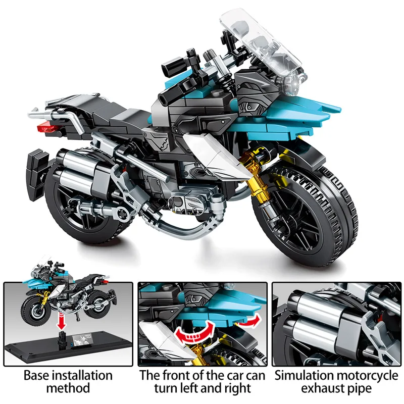 

High-tech City Creator Off-road Motorbike Model Building Blocks Motorcycle DIY Assemble Bricks Educational Toys For Children