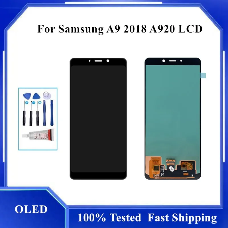 

100% Tested 6.3" OLED LCD For SAMSUNG Galaxy A9 2018 Display A9s A9 Star Pro LCD Screen Touch Sensor Digitizer Assembly A920 lcd