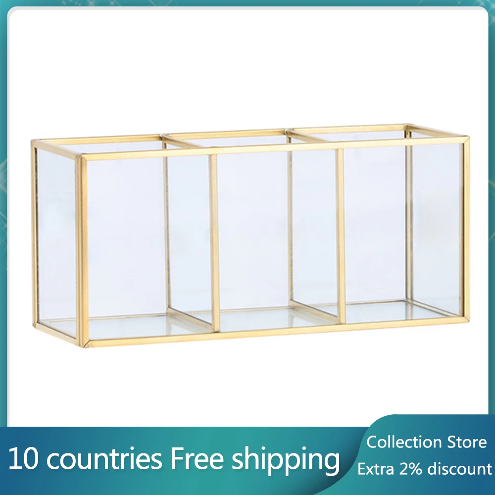 Прозрачная коробка для хранения кистей макияжа держатель ручек косметики