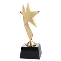 1pc golden star design award trophy resin reward prizes decor gift awards trophy for sports competition games