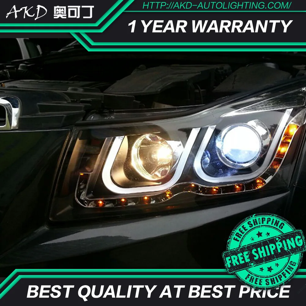 АКД автомобильного тюнинга фары для Chevrolet Cruze седан 2009-2014 светодиодные DRL