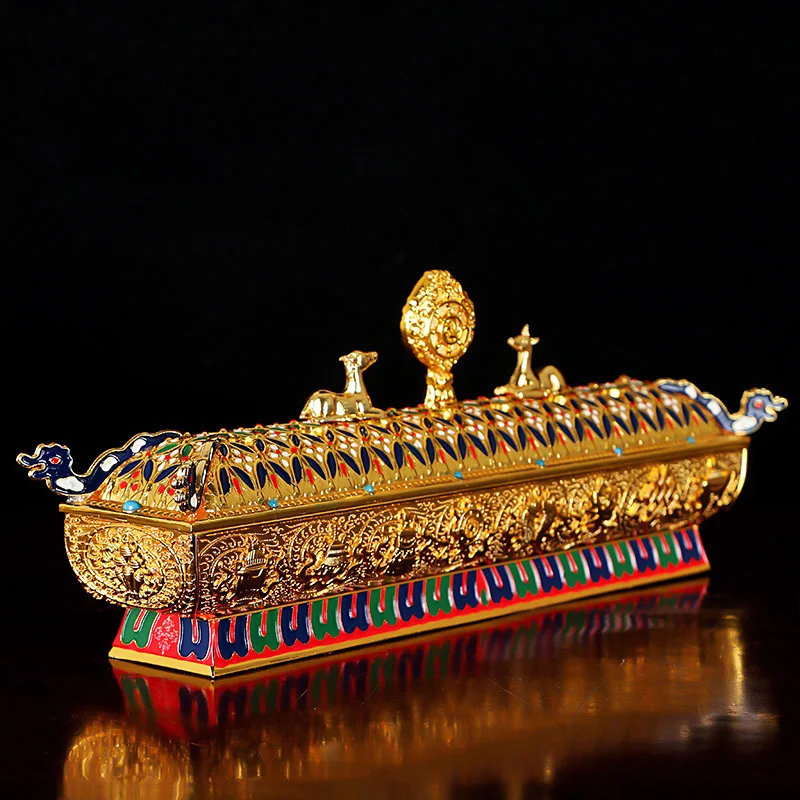 

Эзотерический буддизм двойного сидящего тибетского оленя курильница перегородчатый цветной рисунок ручной работы благоприятная красота ...