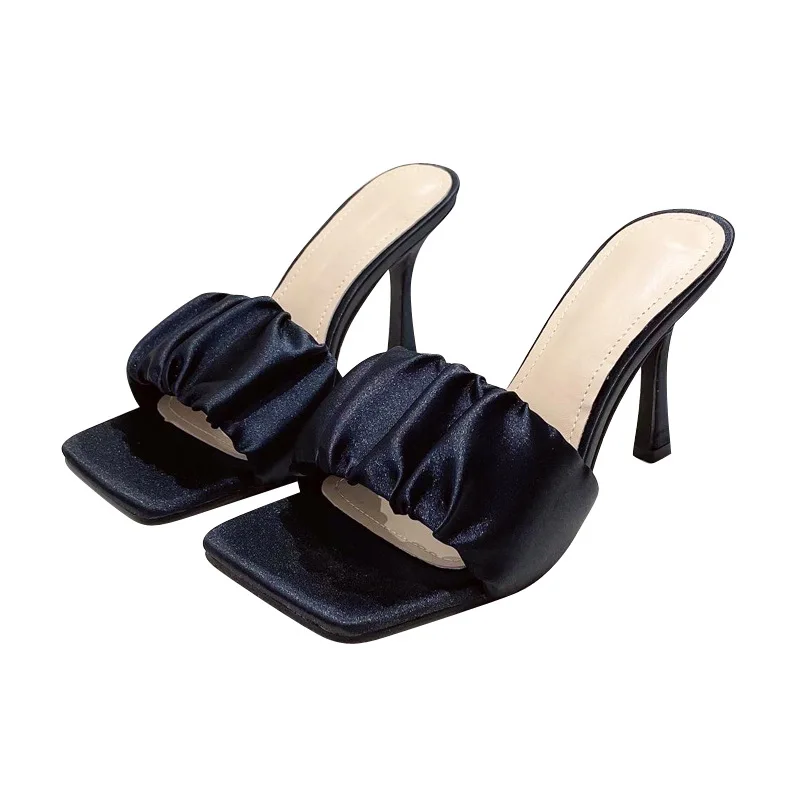 

Straight fashion pleated colored women's sandals 35-42