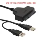 Адаптер для жесткого диска с USB 2,0 на 2,5 дюйма HDD 7 + 15pin SATA