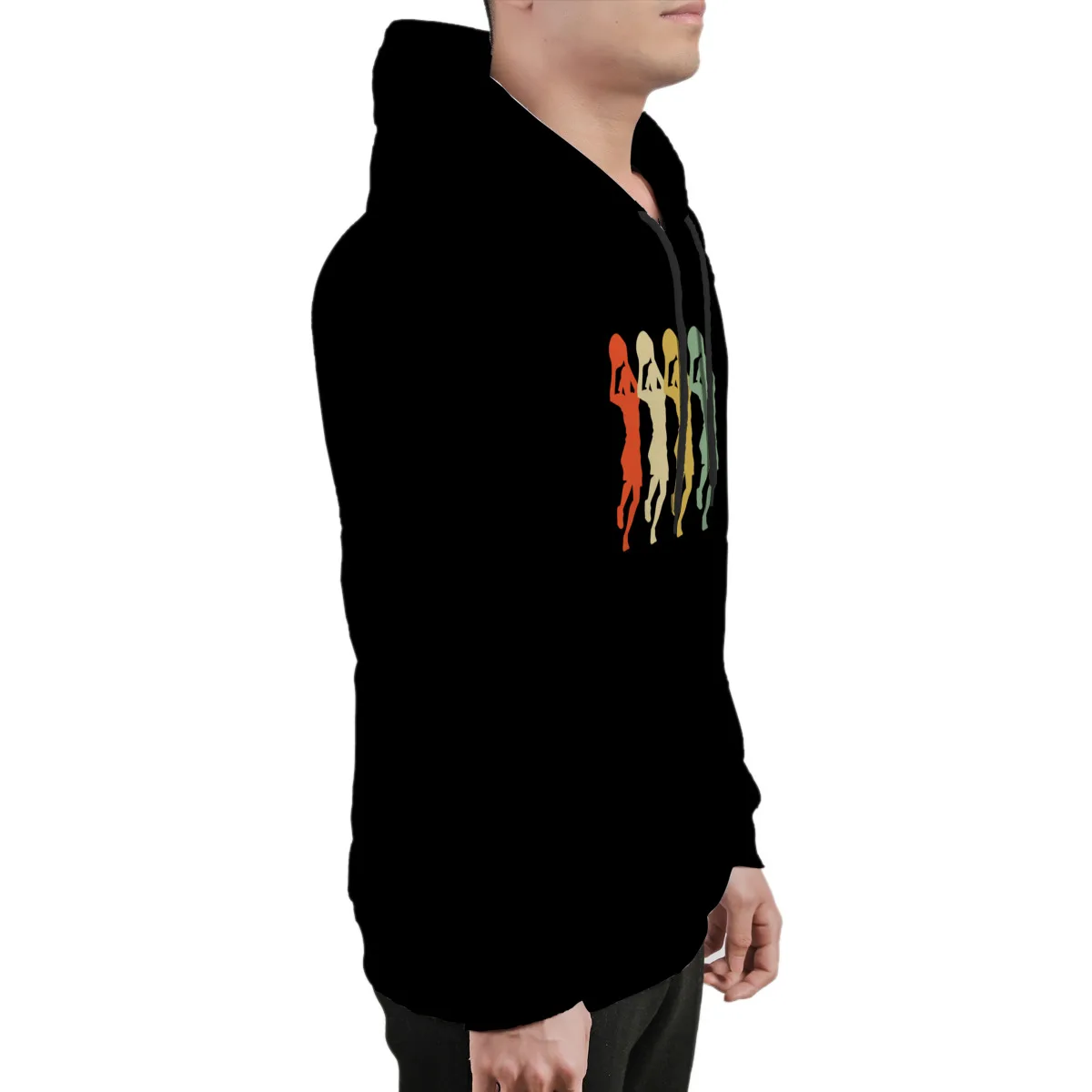 

Men's Hoodie Basketball man retro vintagePrint Cotton Games Funny Hip-Hop Mens Clothes 37397