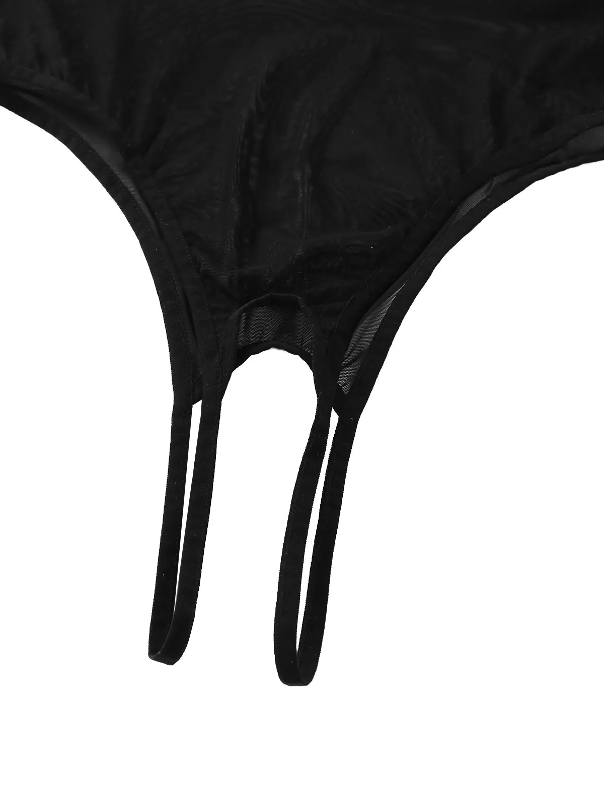 

Womens Crotchless Bodysuit Wet Look Patent Leather Lingerie Mock Neck Sheer Mesh Spliced Sexy Thong Teddy Bodysuit Nightwear