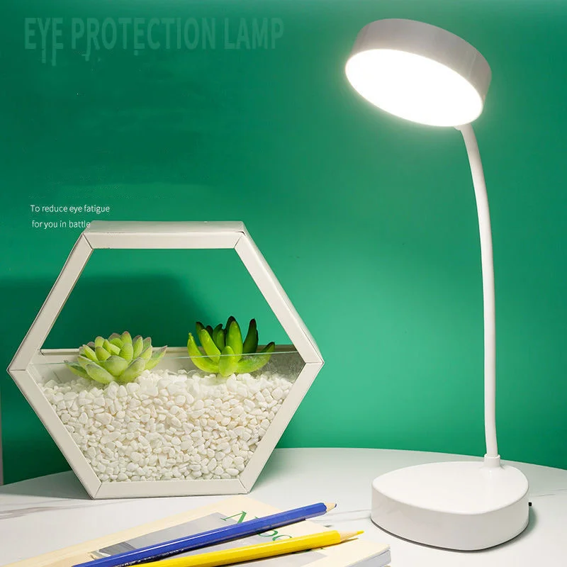 

Usb Lamp Table Lamp Three-Speed Touch Dimming Reading Lamp USB Charging Plug-in White Warm Eye Protection Student Table Light