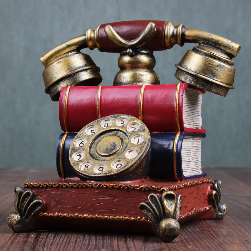 Креативные украшения для дома из смолы орнамент ретро модель книги телефона