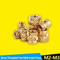 heat set insert nuts embed parts female thread brass knurled inserts nut pressed fit into holes for 3d printing m2 m2 5m3 100pcs