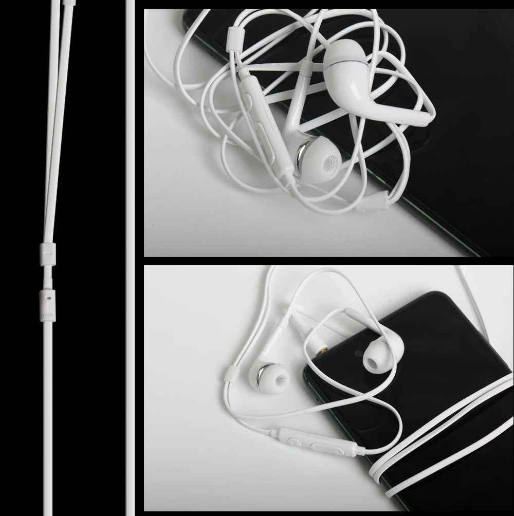 

100 pcs Sport Earphone Earbuds Mic 3.5 In-Ear earphones Headset for MP3 MP4 For Xiaomi For LG