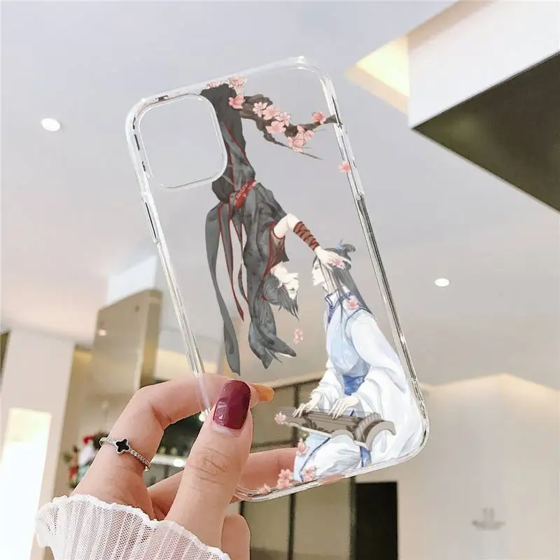 

Anime Mo Dao Zu Shi cute Phone Case Transparent for iPhone 6 7 8 11 12 s mini pro X XS XR MAX Plus SE cover funda
