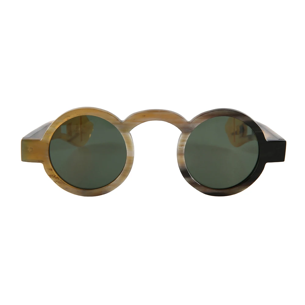

Fashion Round Horn Frame Arched Nose Bridge Hollowed Temples Optical Spectacles Glasses Eygglasses Eyewear Frame Sunglasses