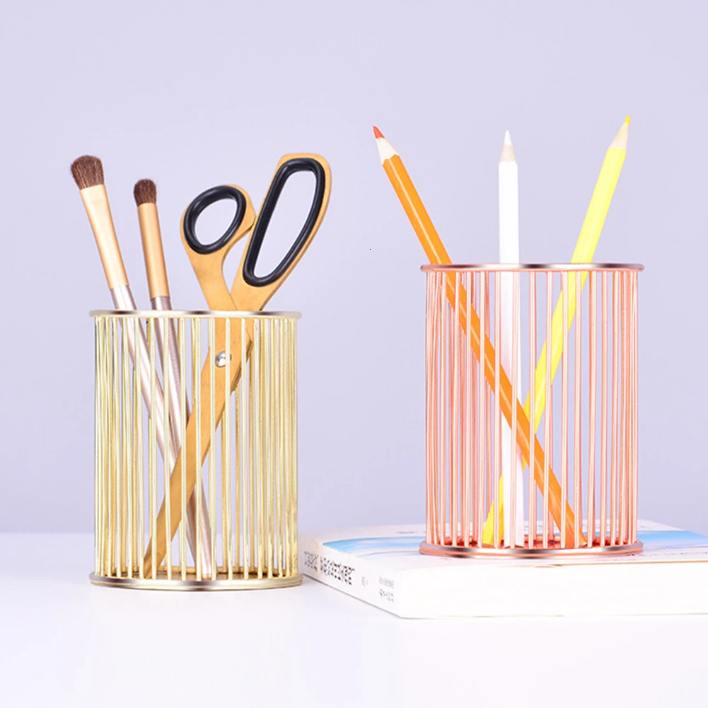 Держатель для ручек аккуратный Железный полый органайзер кистей макияжа