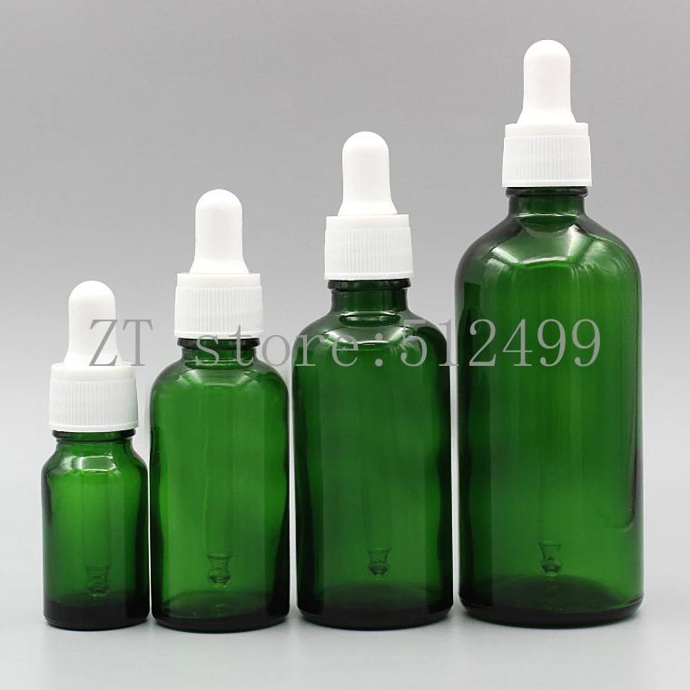

2/10pcs 5ml 10ml 15ml 20ml 30ml 50ml 100ml Empty Light Silver Dropper Cover Essential Oil Bottle White Rubber Head Refillable