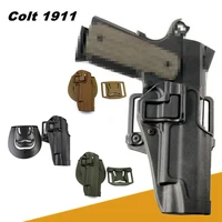 military equipment tactical gear colt 1911 gun case right hand airsoft gun belt holster gun carry with gun sling mag pouch